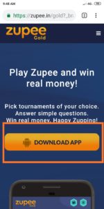 Zupee App Refer Earn
