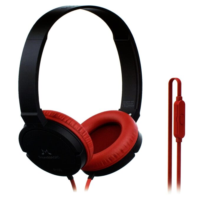 SoundMagic P10S Headphones with Mic (Black/Red) @298