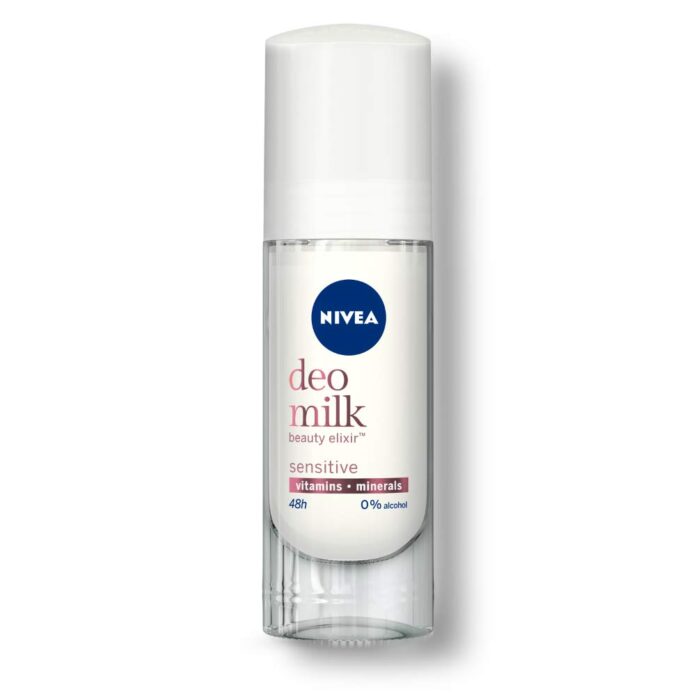 Nivea Women Deodorant Roll On, Deo Milk Sensitive, for Beautiful, Nourished Underarms and 48h Odour Protection, 40 ml @123