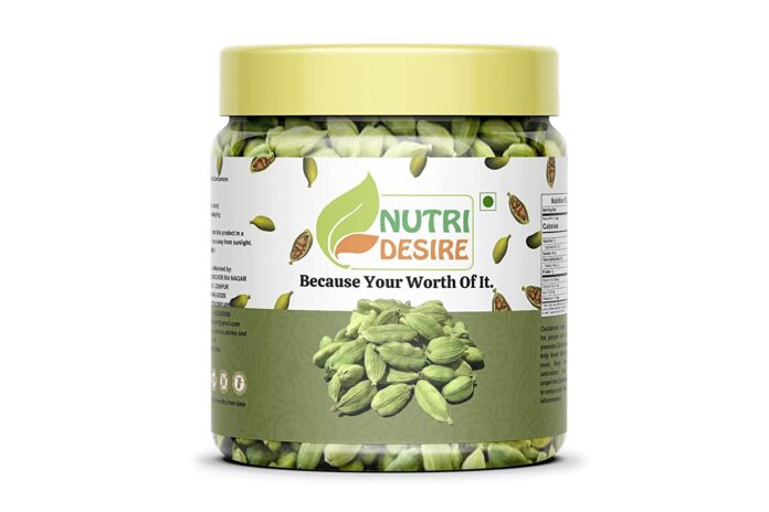 Nutri Desire 100% Organic Green Cardamom Big Size Elaichi, 50 gram Jar Pack @159