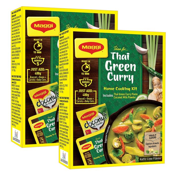 MAGGI THAI GREEN CURRY | HOME KIT | AUTHENTIC THAI CURRY | READY IN 3 STEPS – (110G X 2) @110